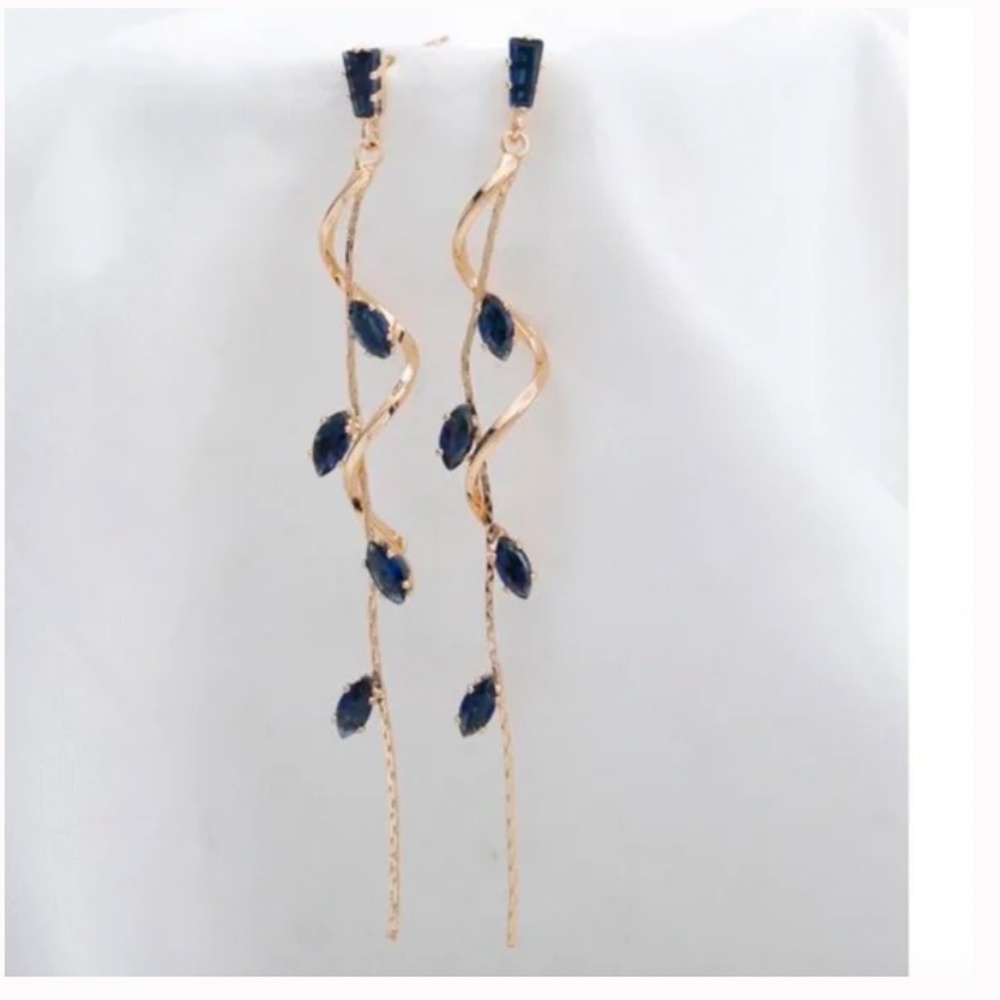 ❤️ FREE Drop Leaf Tiered Hipster Hippie Artsy Chic Glam Romantic Elegant Earring - Picture 2 of 4
